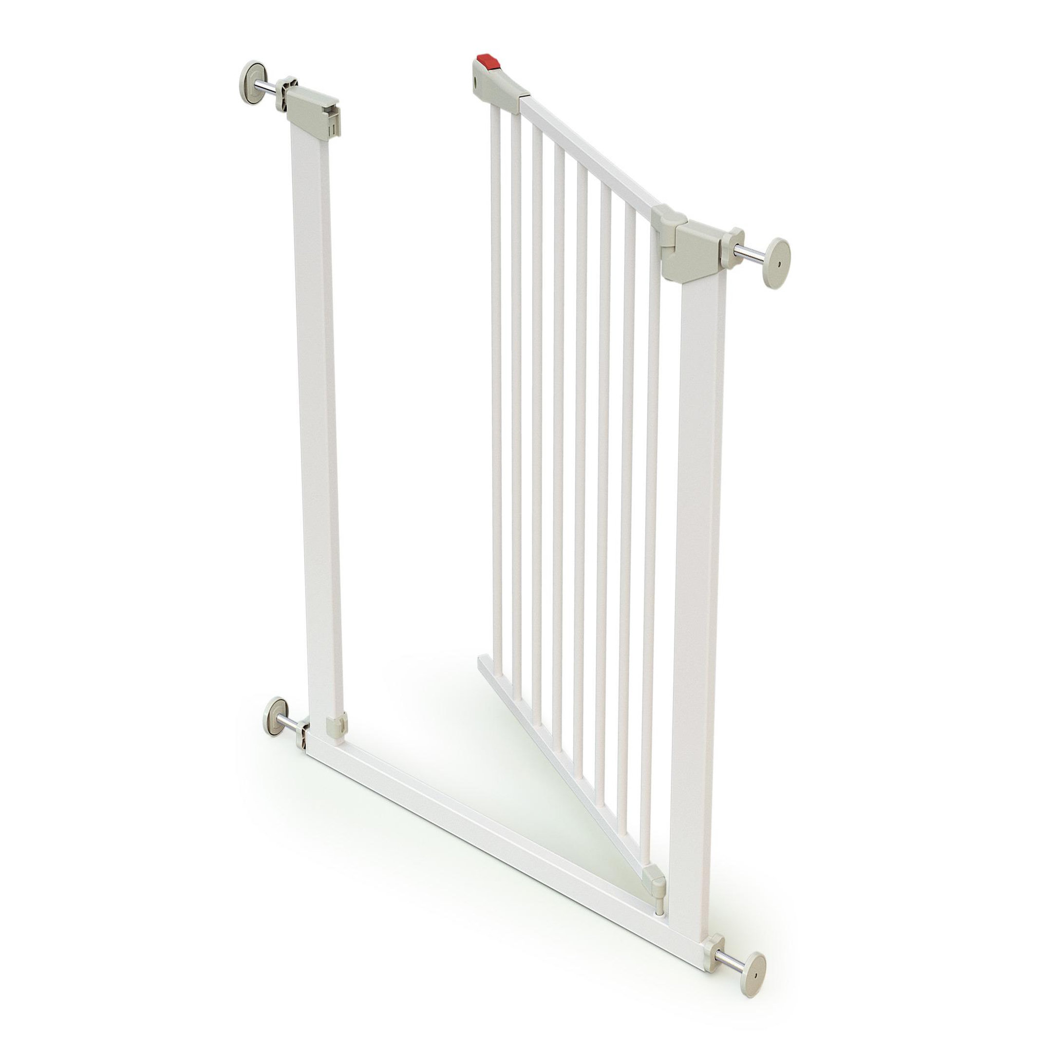 Voir la diapositive 3 : WEBABY Barrière de sécurité bébé en acier blanc mobi