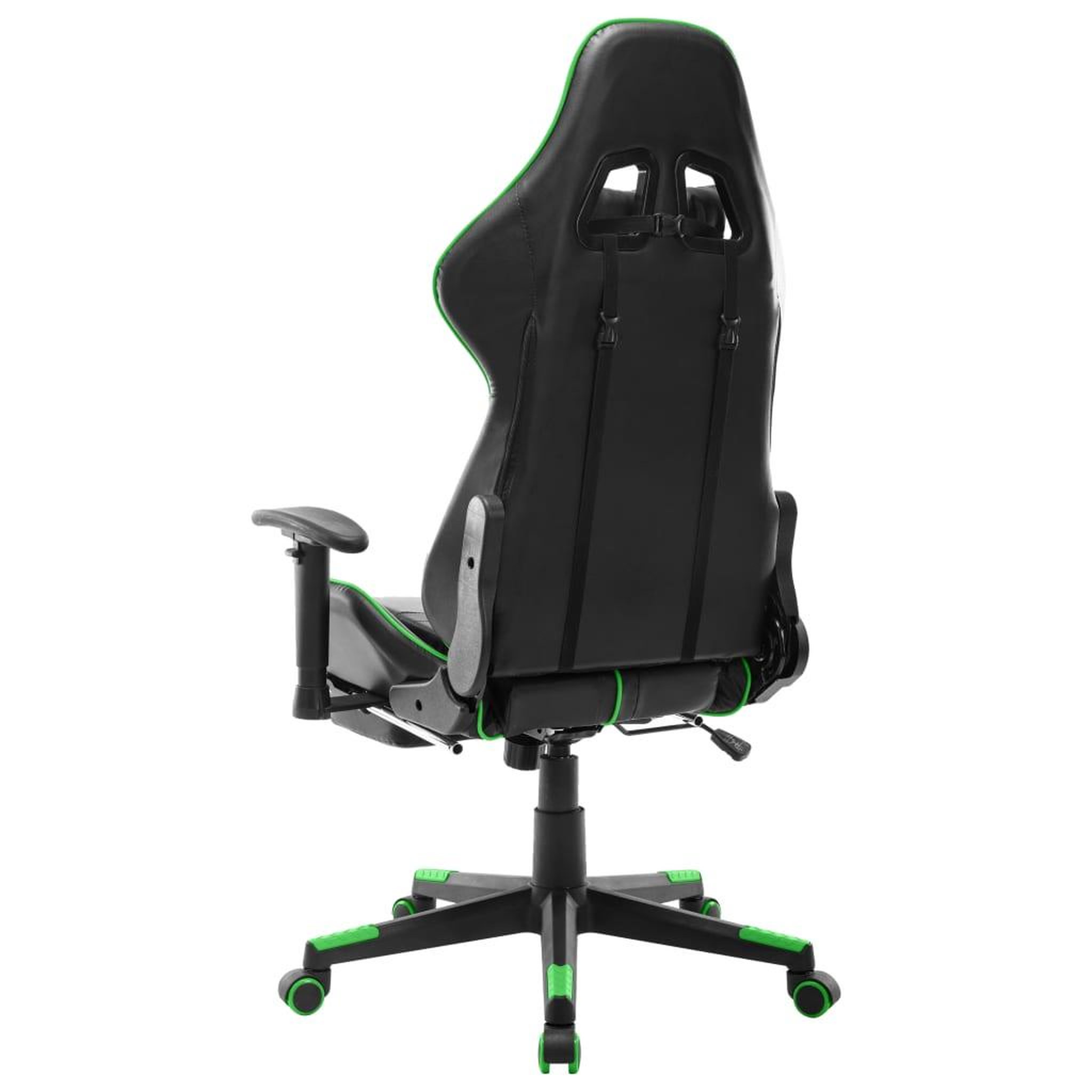 Voir la diapositive 4 : VIDAXL Chaise de jeu avec repose-pied Noir et vert Cuir artificiel