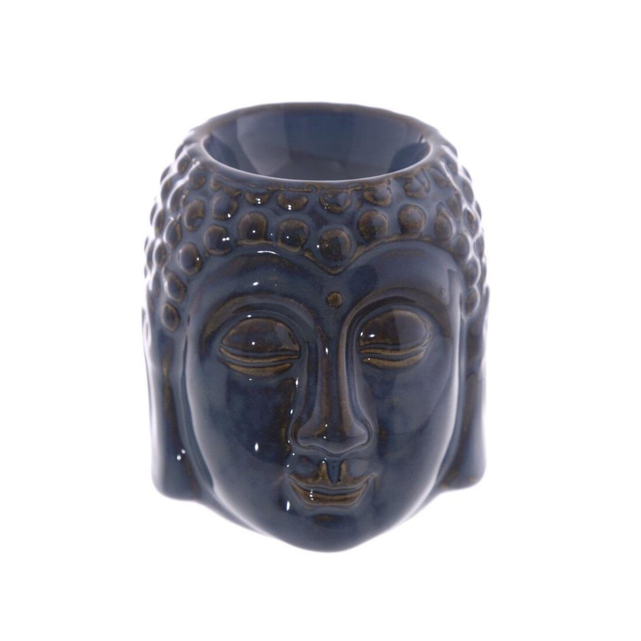 Eden Brûle parfum tête de bouddha bleu en céramique 8 cm