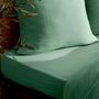 Voir la diapositive 3 : ATMOSPHERA Drap Housse en Gaze de Coton  Flora  140x190cm Vert Céladon