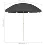 Voir la diapositive 6 : VIDAXL Parasol de plage anthracite 240 cm