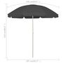 Voir la diapositive 6 : VIDAXL Parasol de plage anthracite 240 cm
