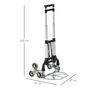 Voir la diapositive 3 : HOMCOM Diable pour escalier 6 roues diable repliable 70 Kg - poignée télescopique - chariot de manutention pliable alu. Noir