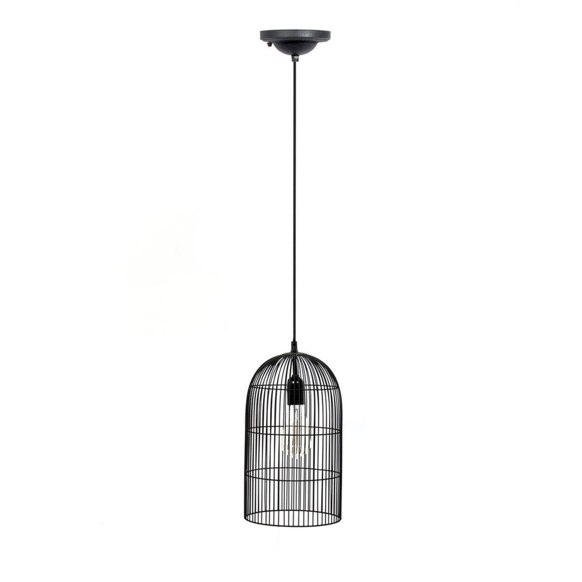 The Home Deco Factory Suspension luminaire en métal filaire Cage - Diam. 20 cm