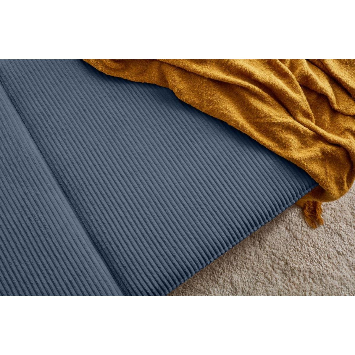 LISA DESIGN Charlie - canapé d'angle réversible - 4 places - convertible avec coffre - en velours côtelé