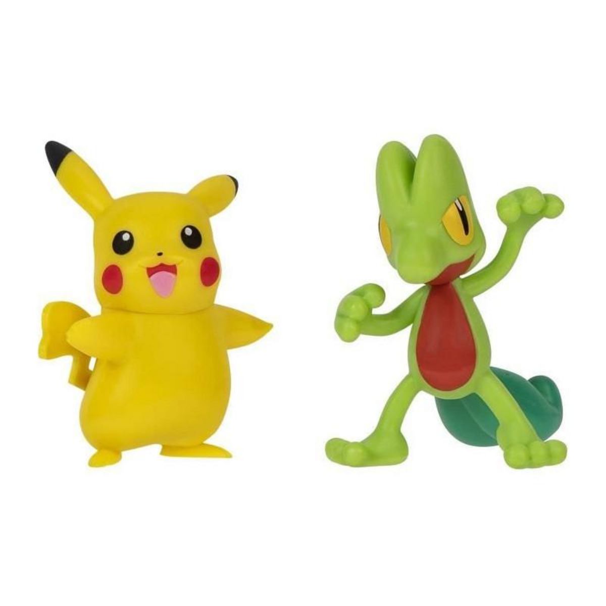 BANDAI 2 Poké Balls avec leur Pokémon et 6 disques d'attaques - BANDAI - Pokémon - Poké Ball attaque surprise Pikachu vs Arcko - Je