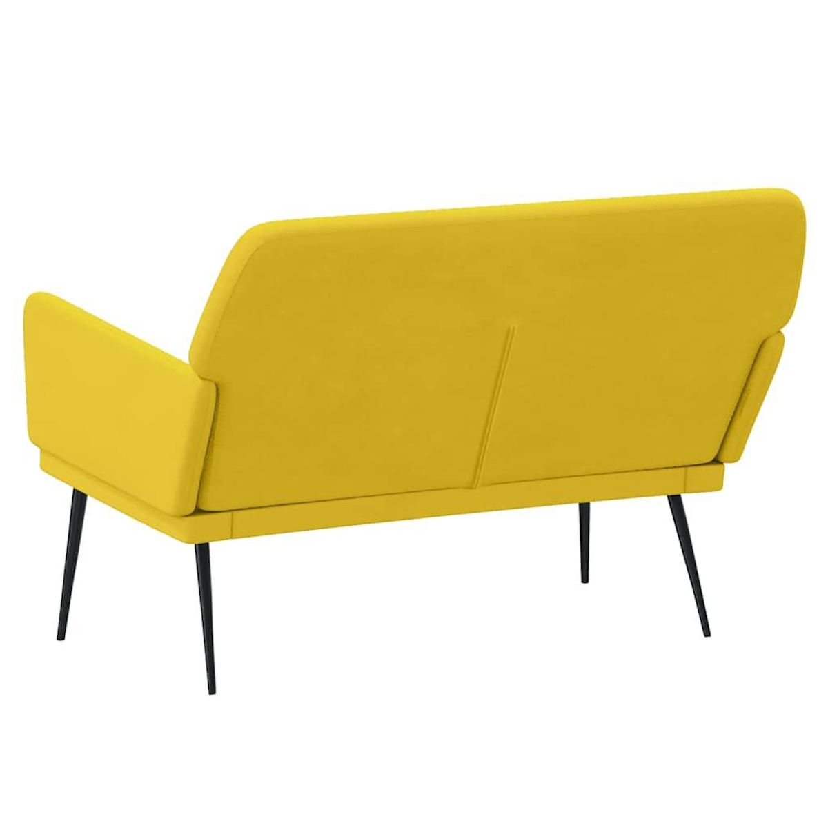 VIDAXL Banc Jaune 108x79x79 cm Velours