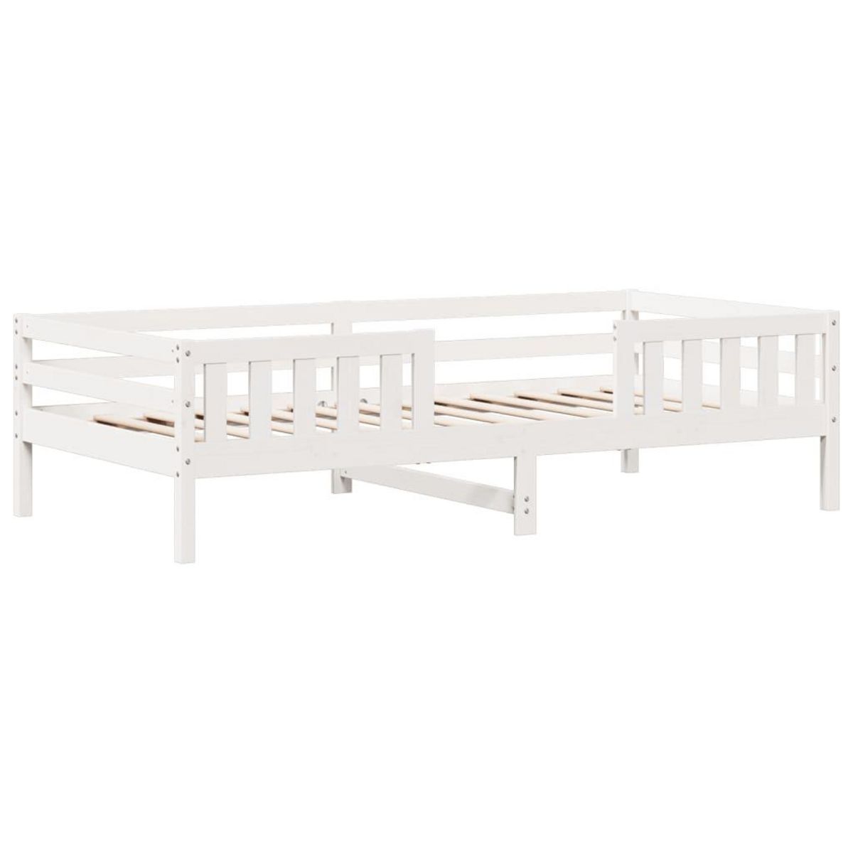 VIDAXL Cadre de lit sans matelas blanc 100x200 cm bois de pin massif