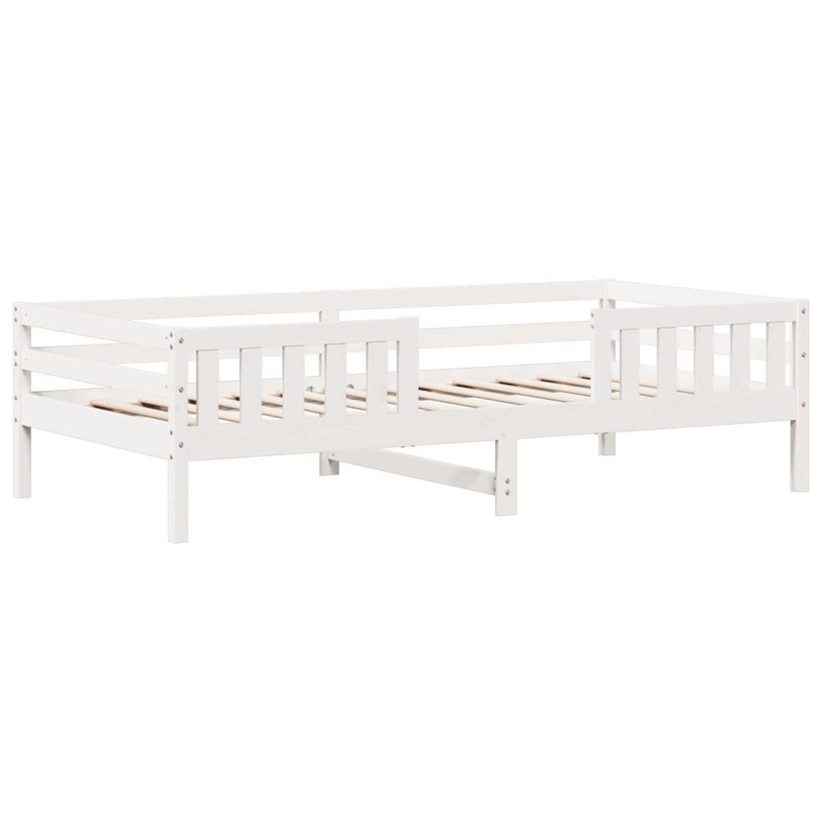 VIDAXL Cadre de lit sans matelas blanc 100x200 cm bois de pin massif