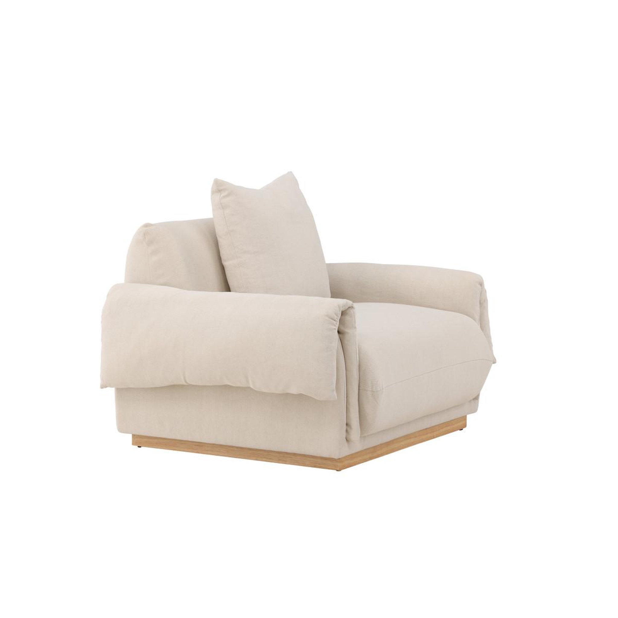 Voir la diapositive 3 : Paris Prix Fauteuil design effet lin  mollosund  118cm beige