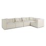 Voir la diapositive 4 : LISA DESIGN Nova - canapé modulable d'angle réversible - 6 places - avec pouf d'appoint - en velours