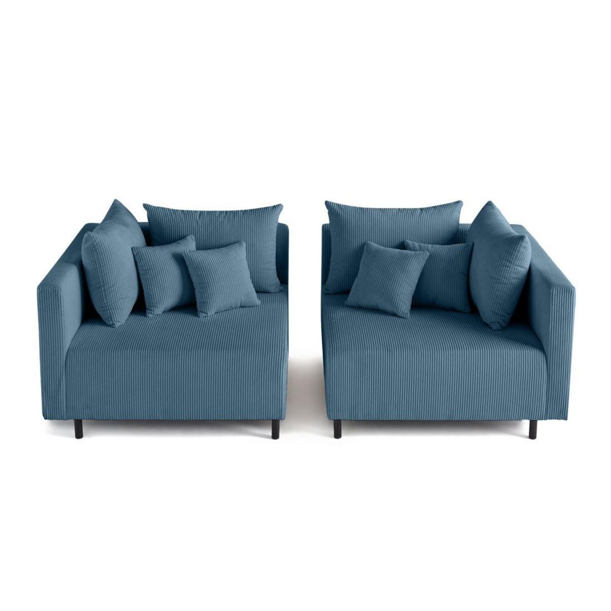 LISA DESIGN Edinburg - canapé modulable 2 places - en velours côtelé