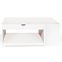 Voir la diapositive 3 : ID MARKET Table basse plateau relevable rectangulaire ELEA avec coffre bois blanc