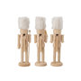 Voir la diapositive 2 : Paris Prix Lot de 3 Casse-Noisettes en Bois  Winter  27cm Naturel