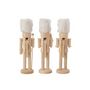 Voir la diapositive 2 : Paris Prix Lot de 3 Casse-Noisettes en Bois  Winter  27cm Naturel