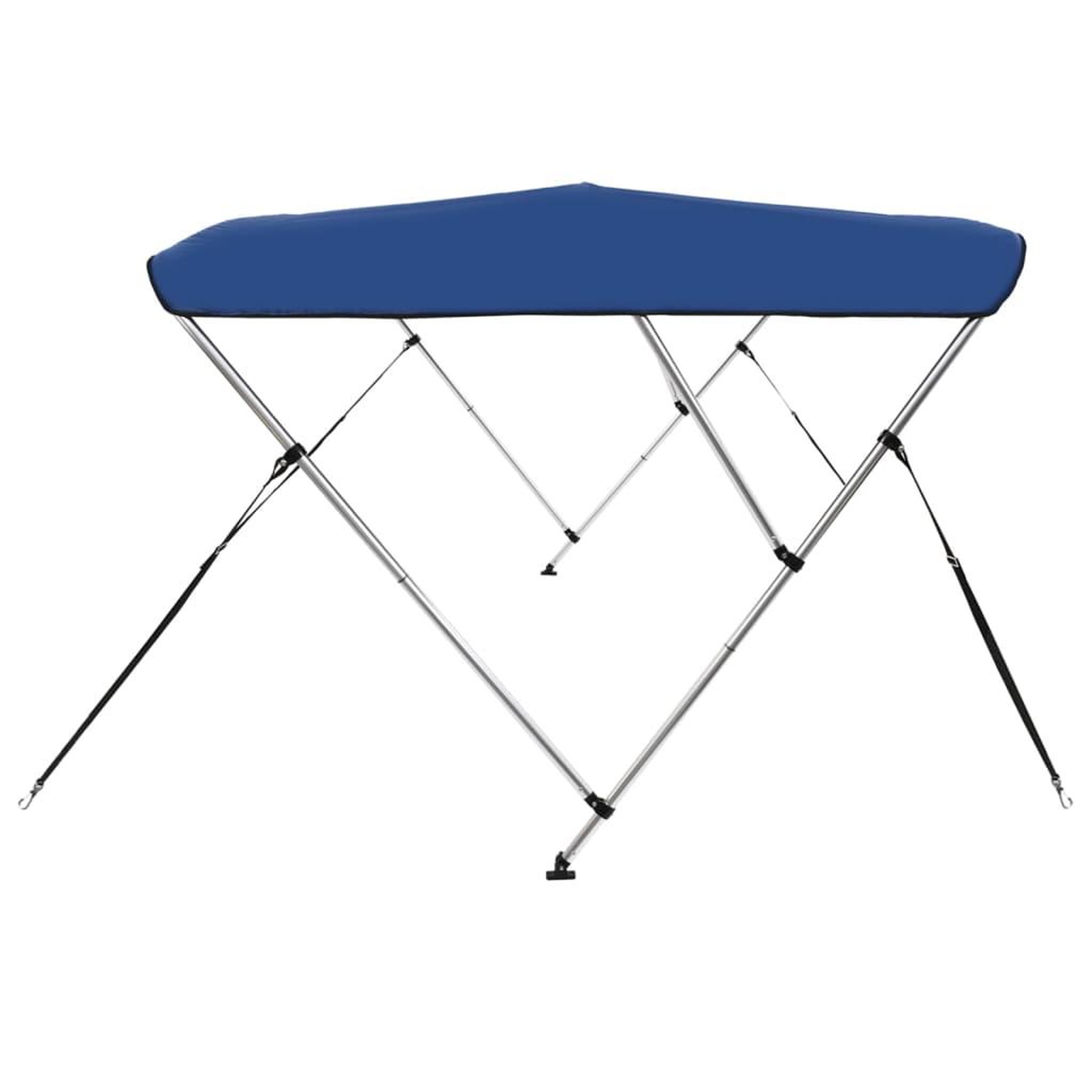 Voir la diapositive 3 : VIDAXL Auvent bimini a 3 arceaux Bleu 183x160x137 cm