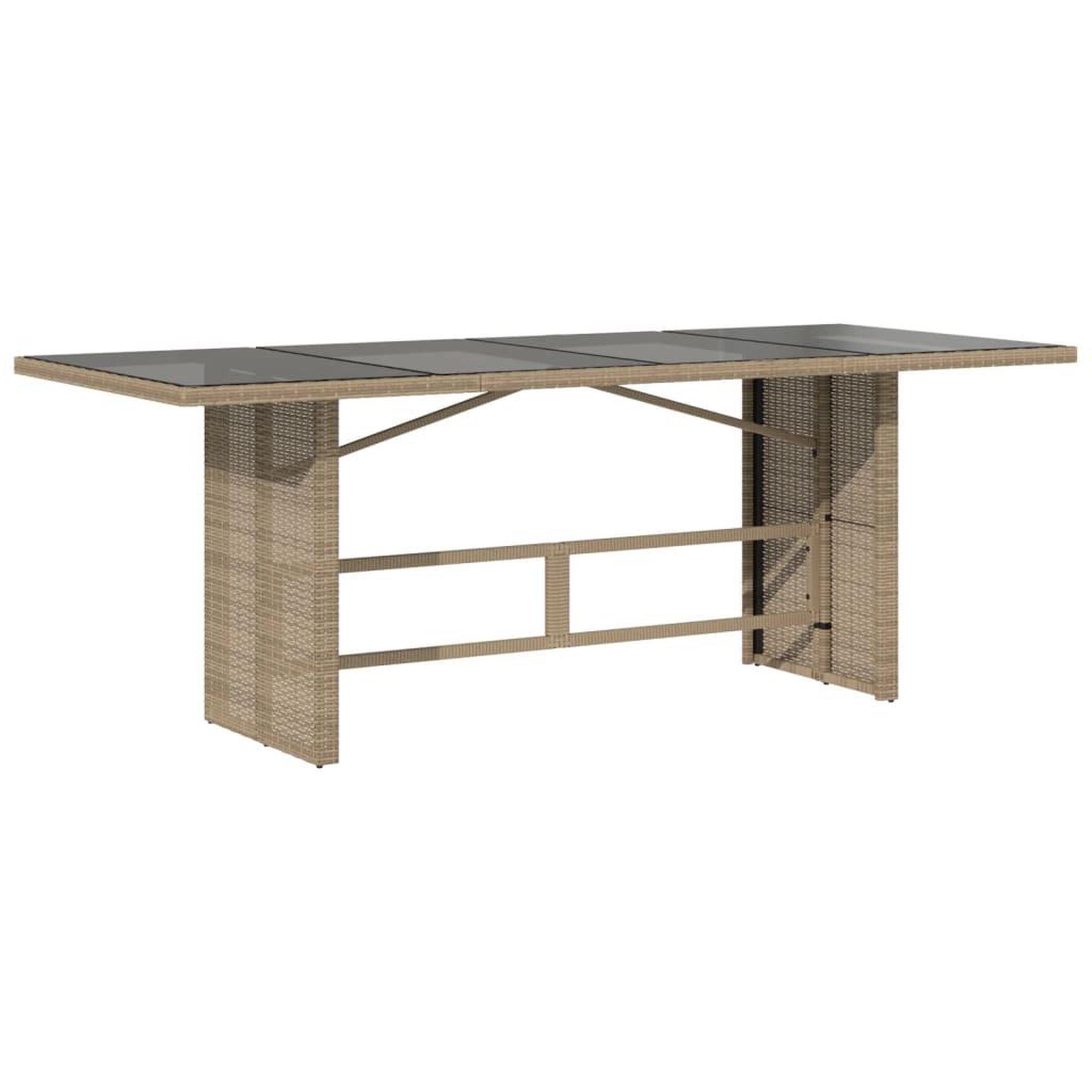 Voir la diapositive 4 : VIDAXL Ensemble a manger de jardin et coussins 7 pcs beige poly rotin