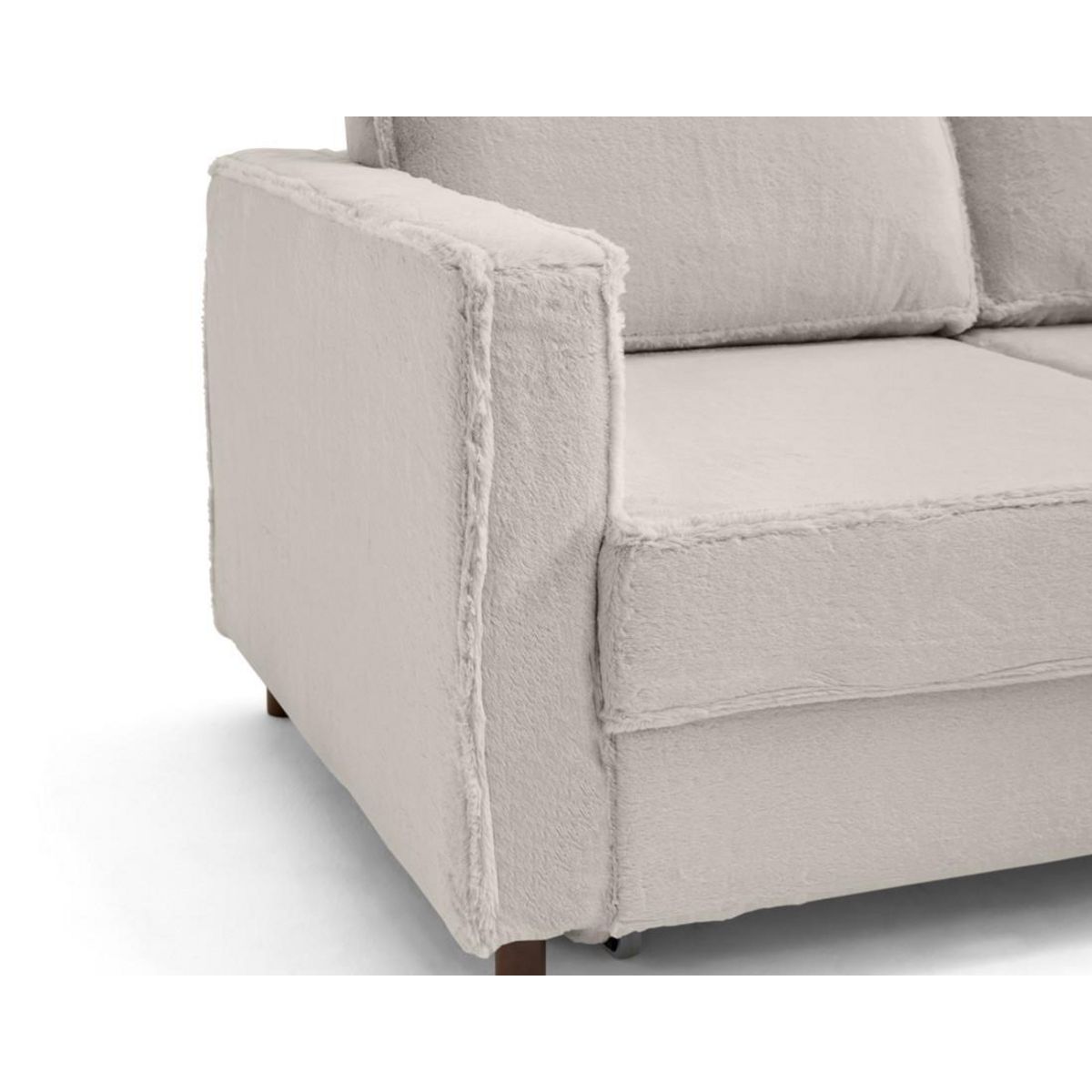 LISA DESIGN Jake - canapé d'angle droit 5 places convertible en fausse fourrure