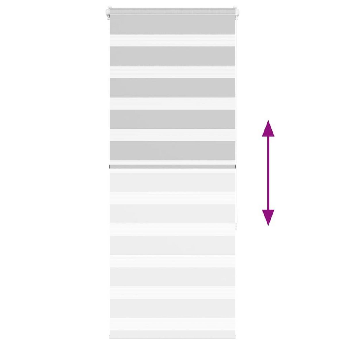 VIDAXL Store zebre gris clair largeur du tissu 55,9 cm polyester