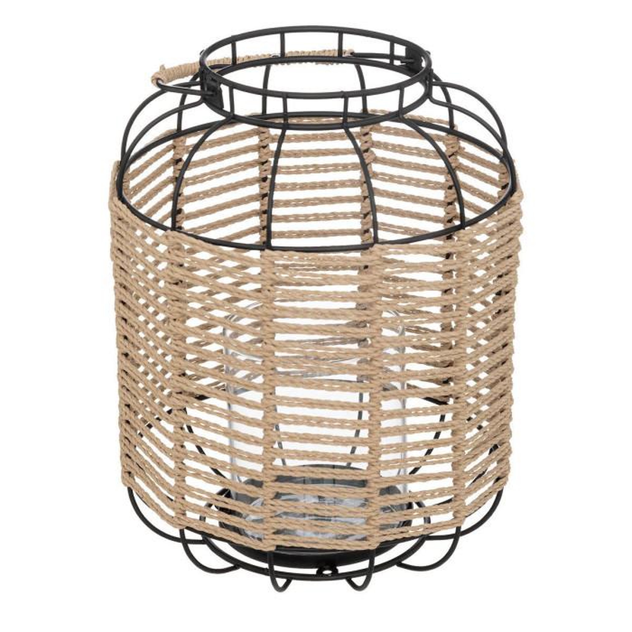 Voir la diapositive 2 : Paris Prix Lanterne Design en Métal  Cosy  27cm Noir & Beige