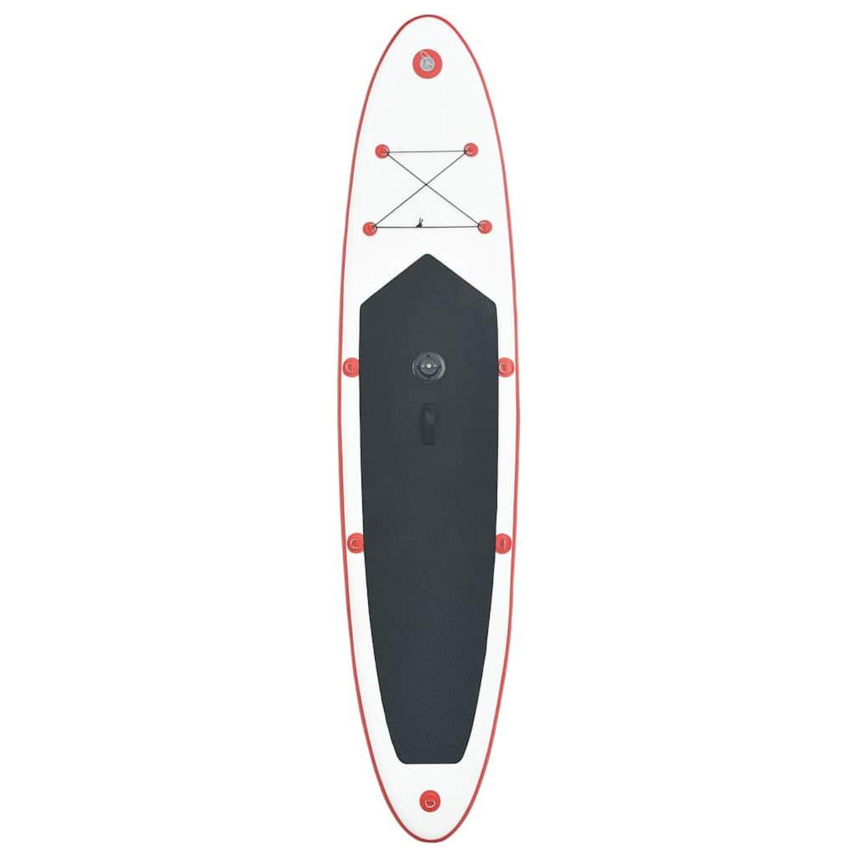 VIDAXL Ensemble de planche SUP gonflable avec voile Rouge et blanc