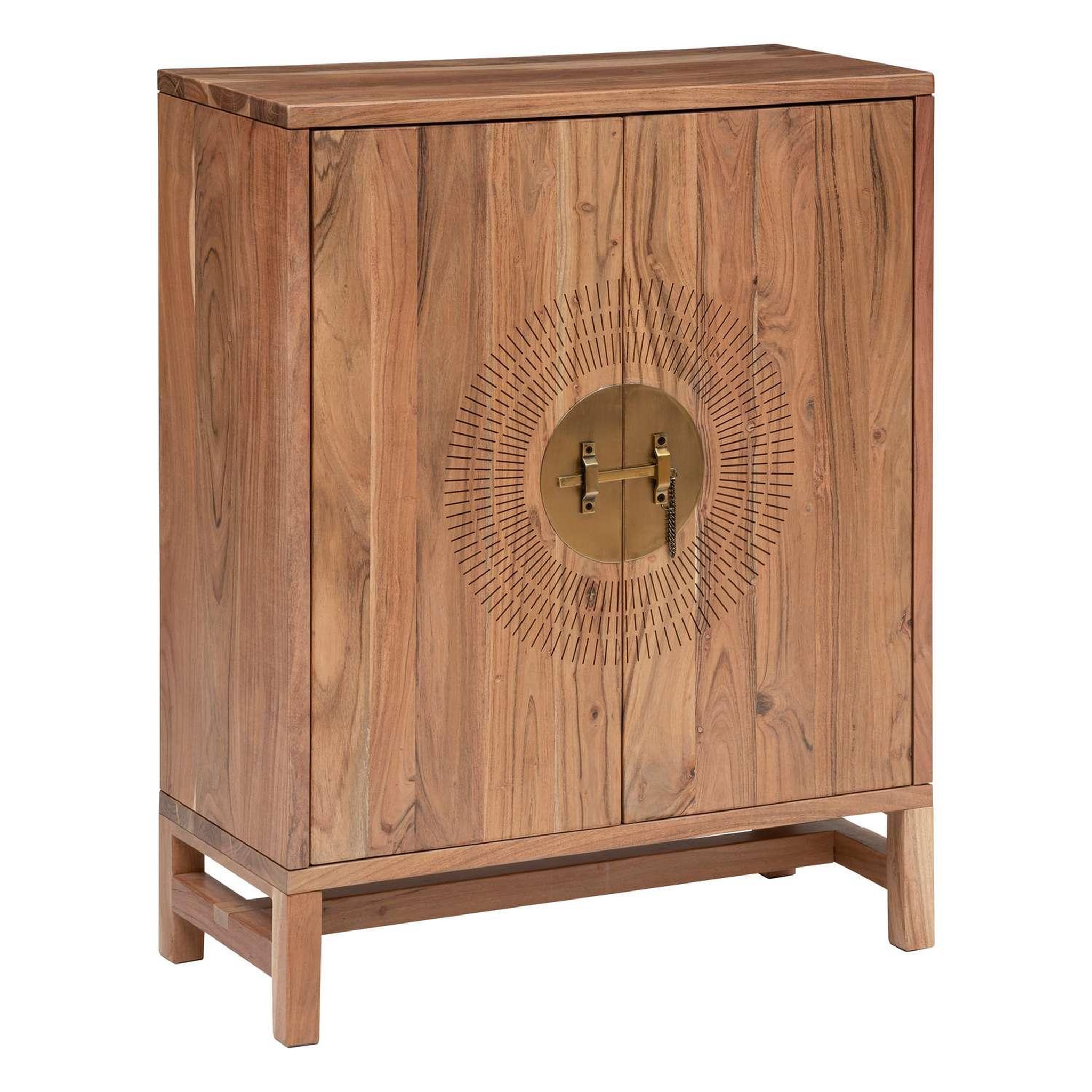 Voir la diapositive 1 : ATMOSPHERA Buffet haut 2 portes en bois JILING - Marron