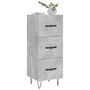 Voir la diapositive 3 : VIDAXL Buffet Gris beton 34,5x34x90 cm Bois d'ingenierie