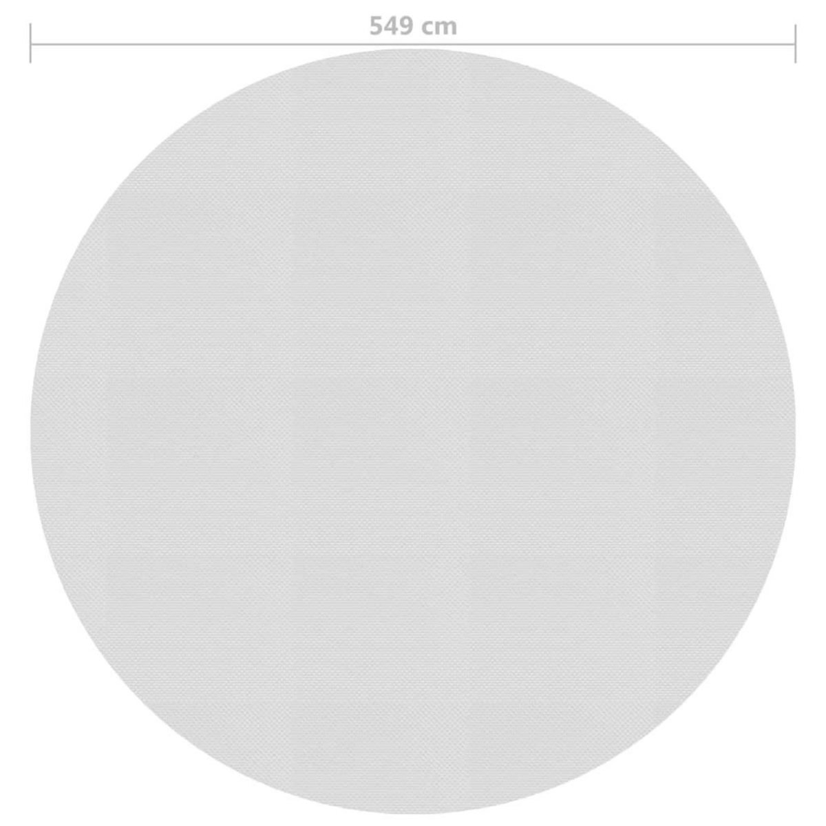 VIDAXL Film solaire de piscine flottant PE 549 cm Gris