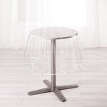 Paris Prix Nappe Ronde Cristal  Garden  180cm Transparent & Blanc