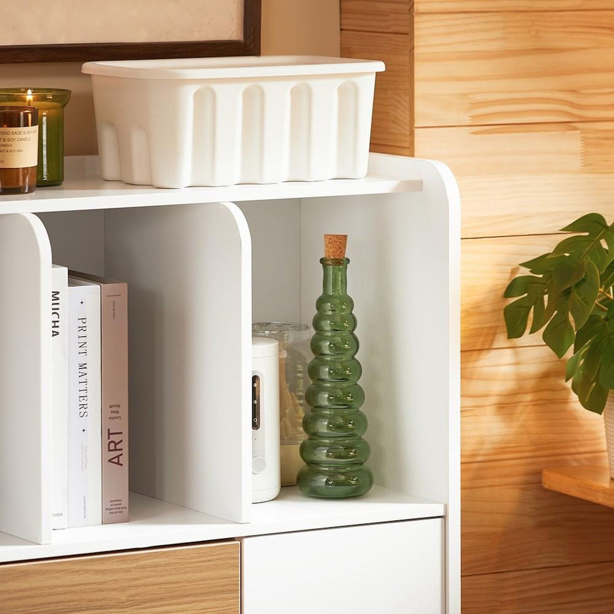 SOBUY SoBuy - Bibliothèque avec un tiroir - Blanc - 72x30x110cm - Nordique - STR11-NW