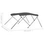 Voir la diapositive 6 : VIDAXL Auvent bimini a 3 arceaux Anthracite 183x180x137 cm