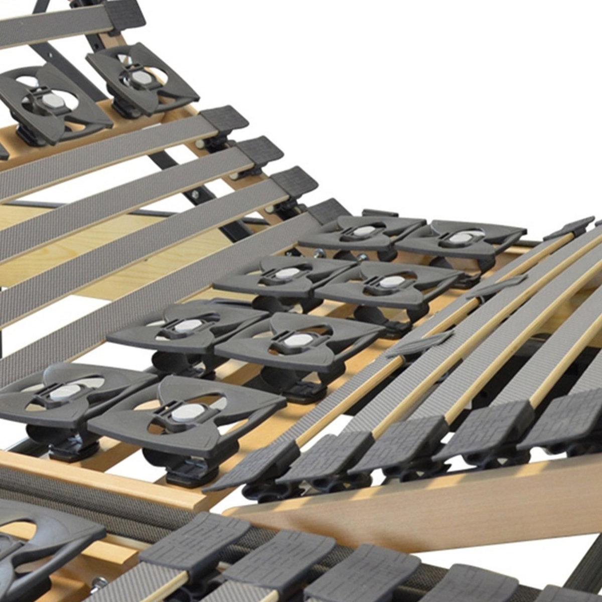 IDLITERIE Lot de Sommiers lattes plus plots gris anthracite