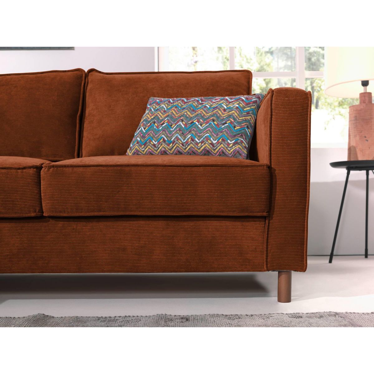 LISA DESIGN Jake - canapé d'angle gauche - convertible - 5 places - en velours côtelé