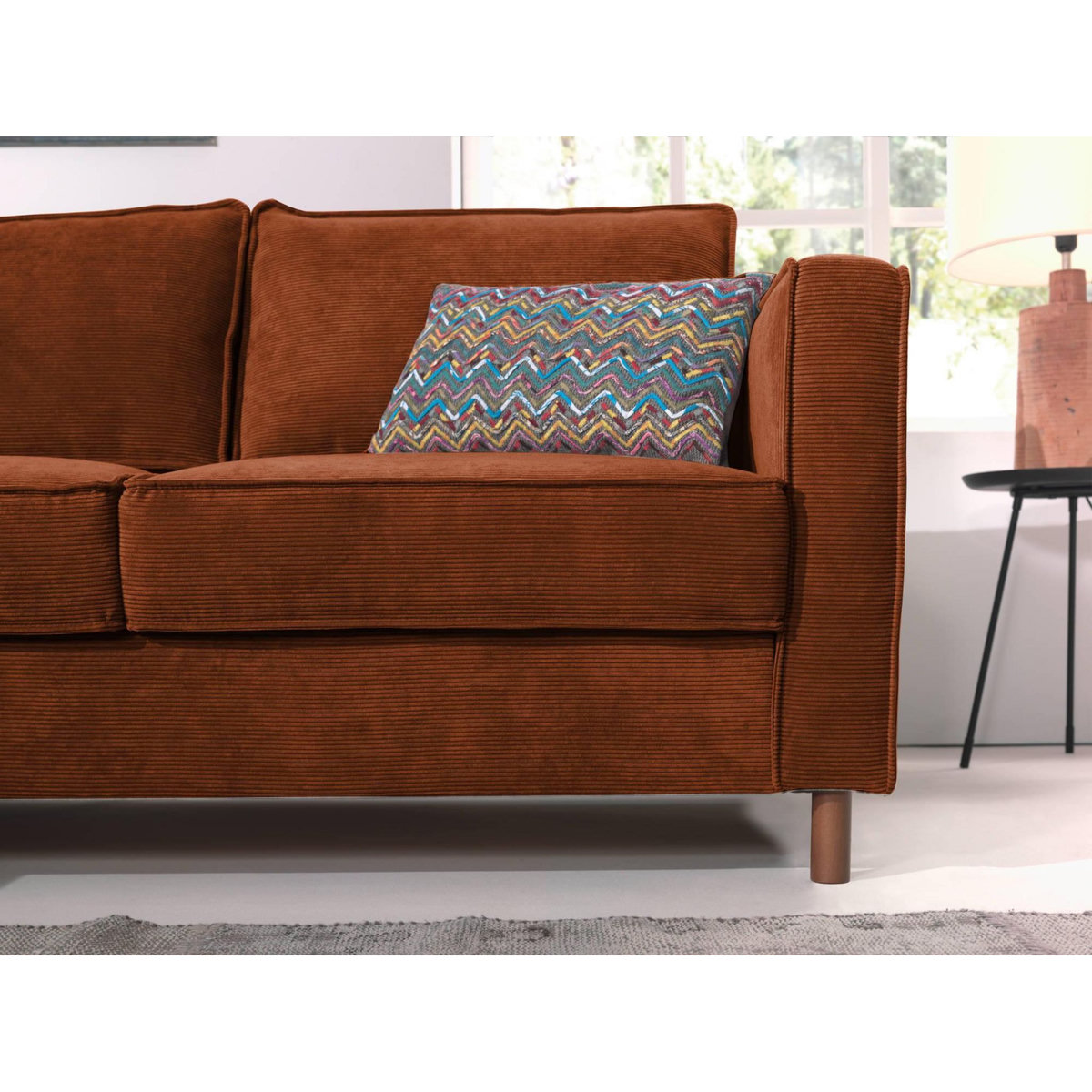 LISA DESIGN Jake - canapé d'angle gauche - convertible - 5 places - en velours côtelé