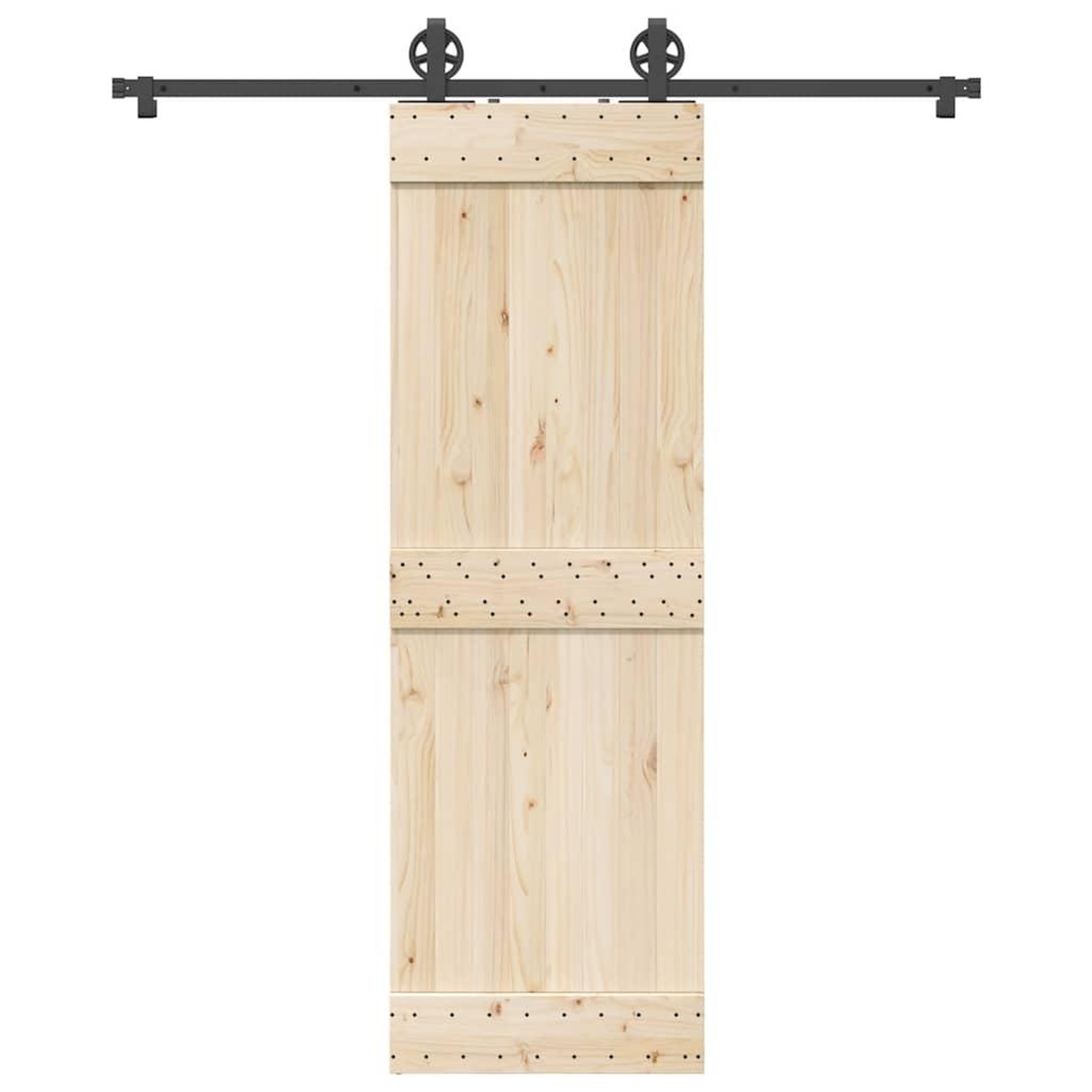 VIDAXL Kit de quincaillerie de porte coulissante 183 cm Acier Noir