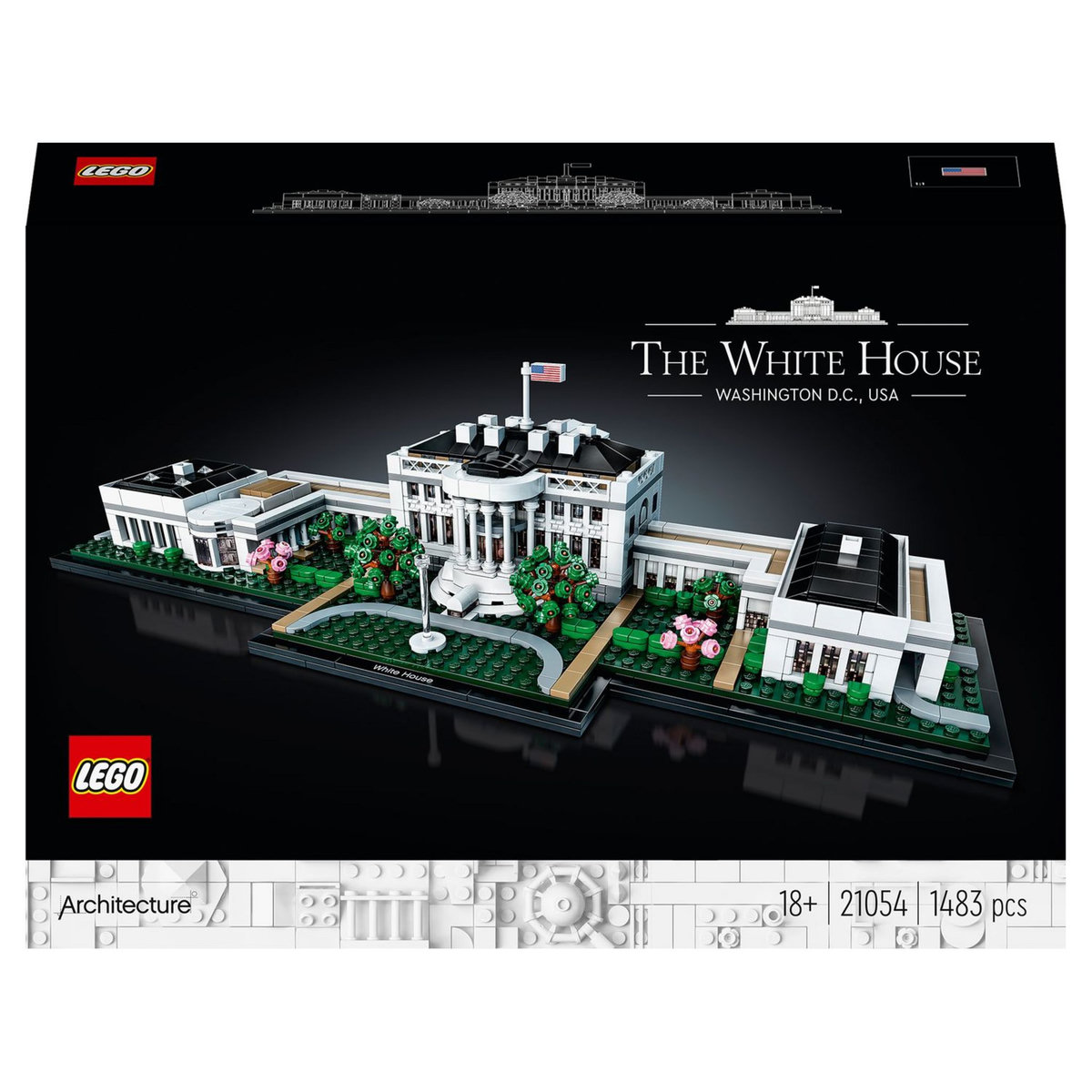 LEGO Architecture 21054 La Maison Blanche, Ensemble de Construction pour Adultes