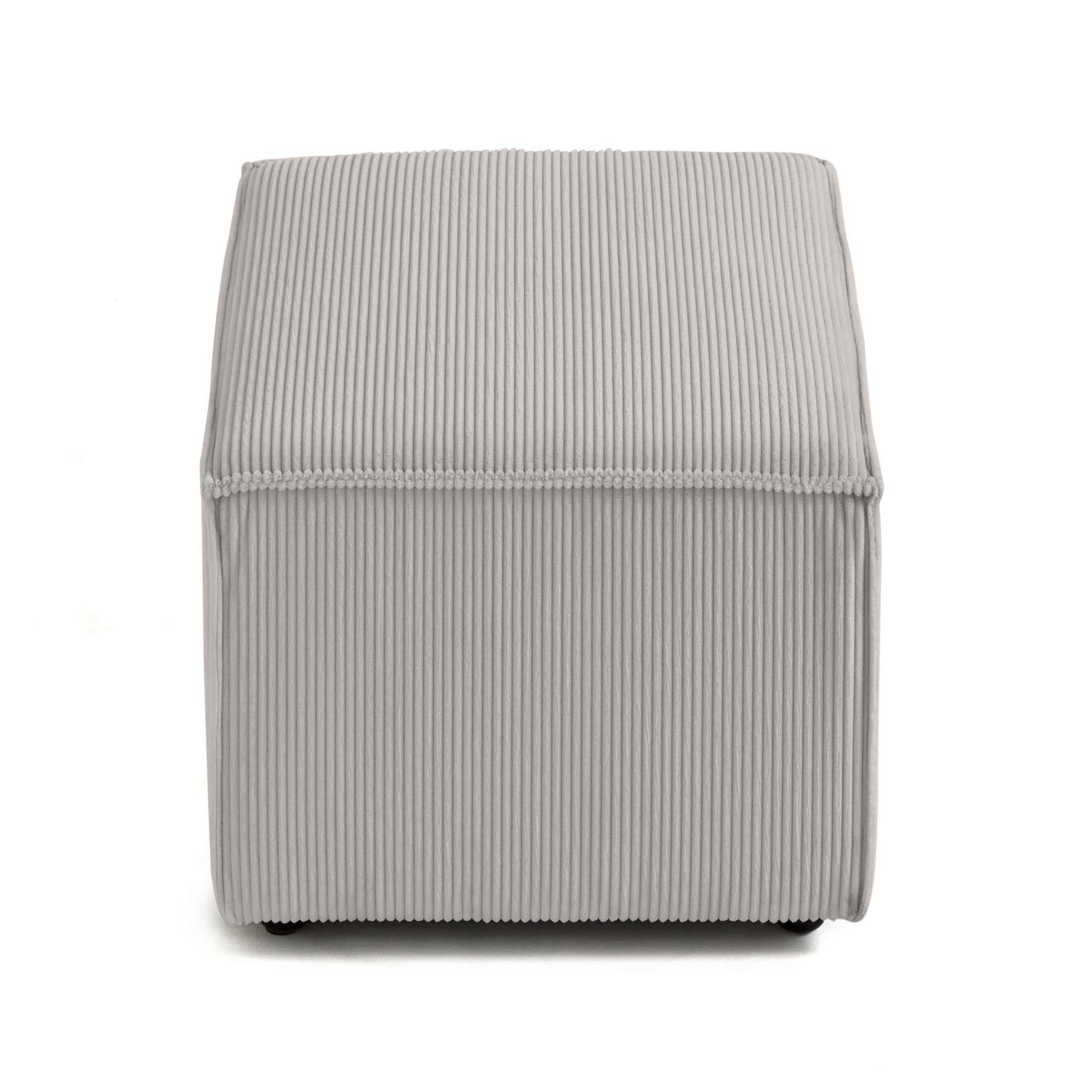 Voir la diapositive 3 : BEST MOBILIER Arty - pouf d'appoint - en velours côtelé