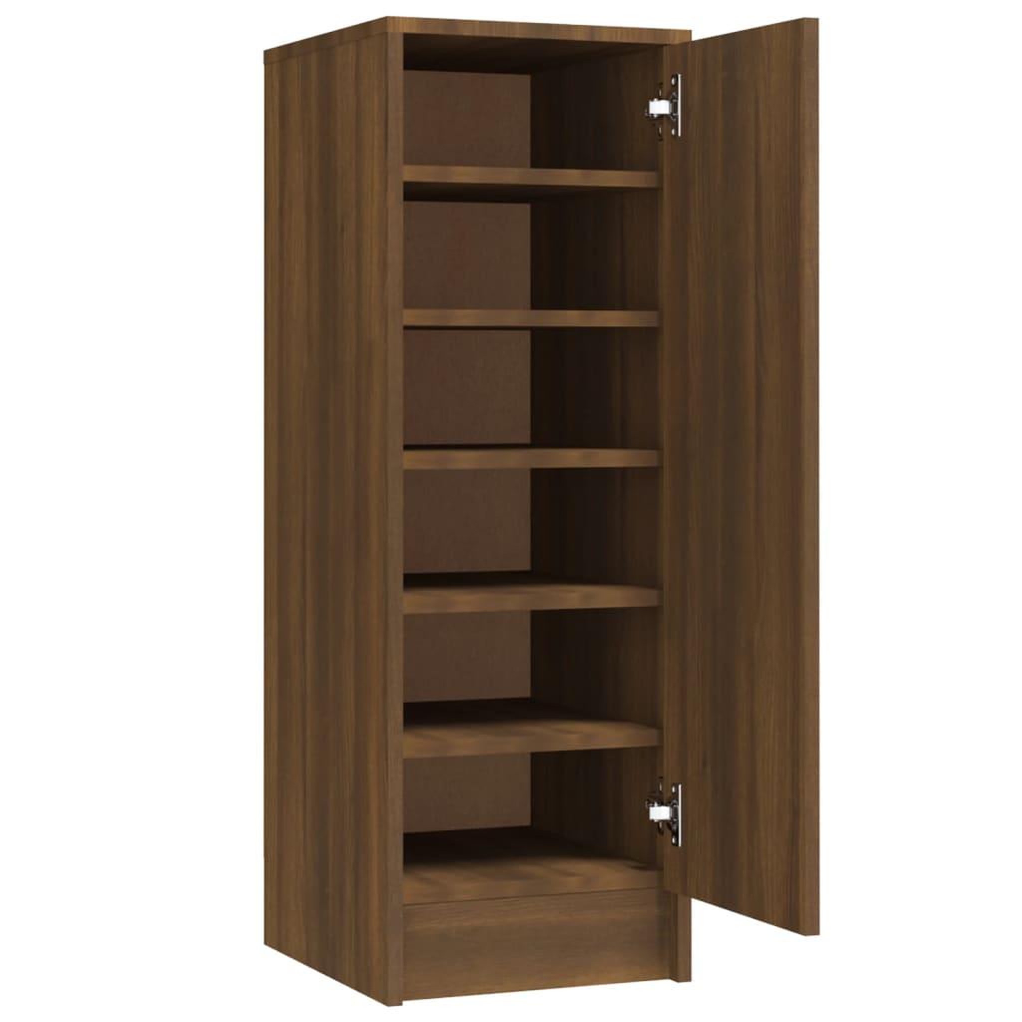 Voir la diapositive 2 : VIDAXL Meuble a chaussures Chene marron 32x35x92 cm Bois d'ingenierie