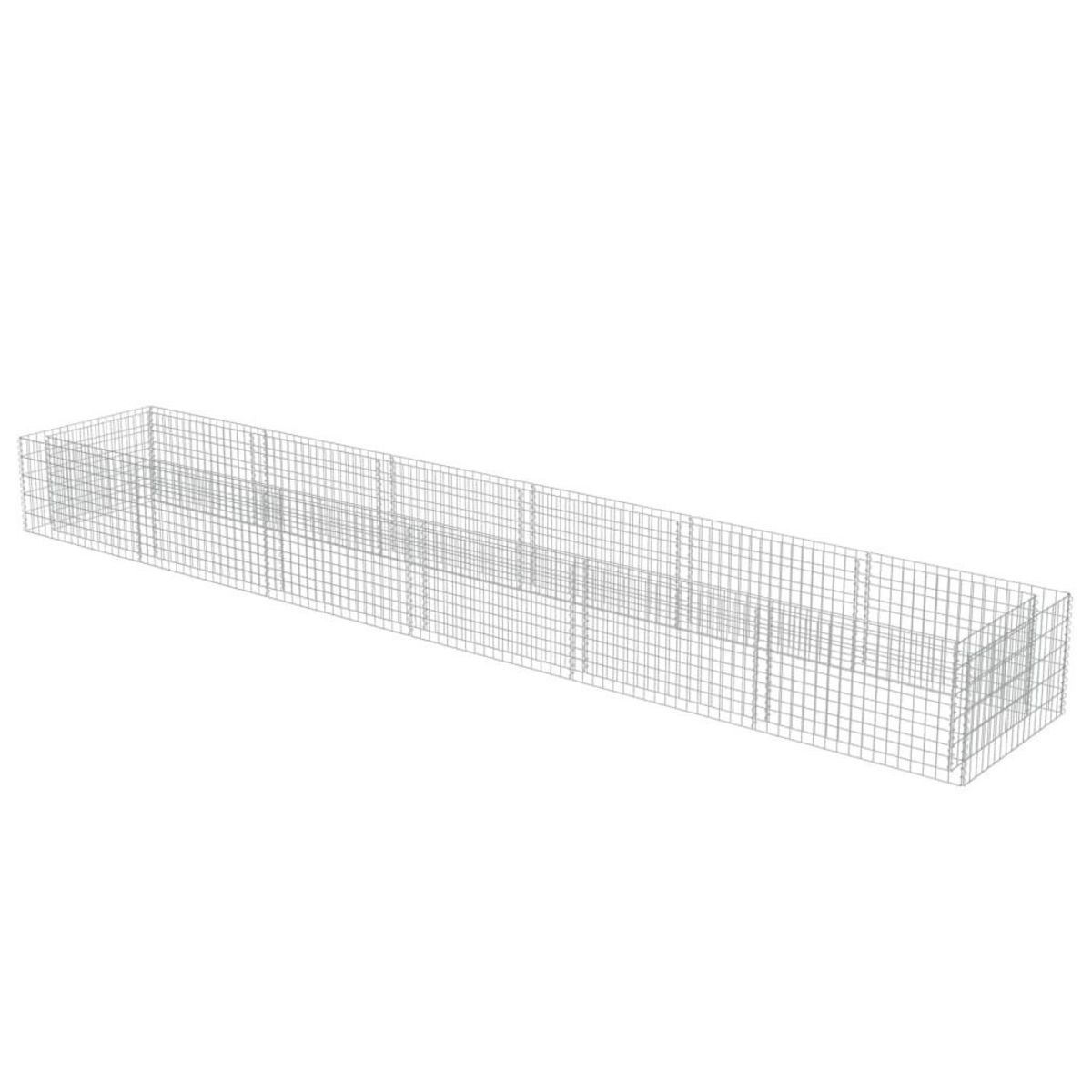 VIDAXL Lit sureleve a gabion Acier galvanise 540x90x50 cm