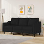 Voir la diapositive 1 : VIDAXL Canape a 3 places Noir 180 cm Tissu