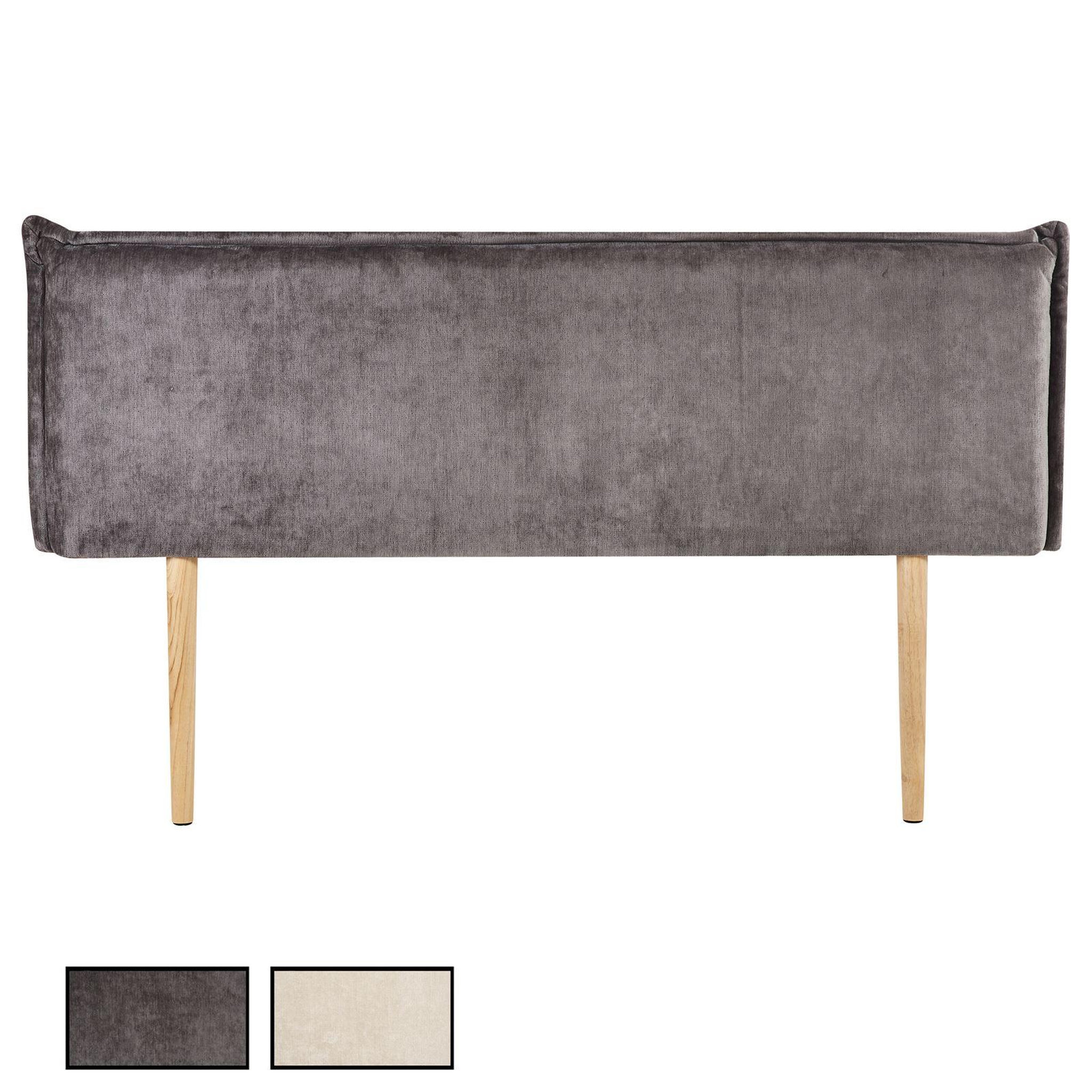 IDIMEX Tête de lit ovio 160 sur pieds, en tissu. Coloris disponibles : Gris