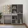 Voir la diapositive 4 : VIDAXL Coiffeuse a LED avec 2 armoires Gris beton Bois d'ingenierie
