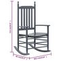Voir la diapositive 6 : VIDAXL Chaise a bascule avec siege incurve Gris Bois de peuplier
