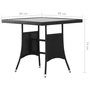 Voir la diapositive 6 : VIDAXL Table de jardin Noir 80x80x74 cm Résine tressée