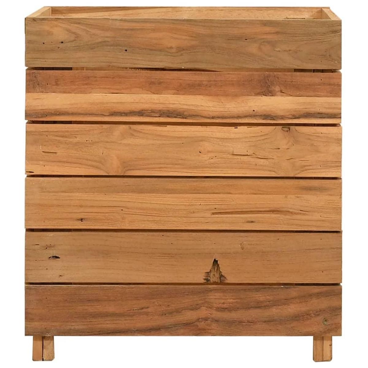 VIDAXL Lit sureleve 50x40x55 cm bois de teck recycle et acier