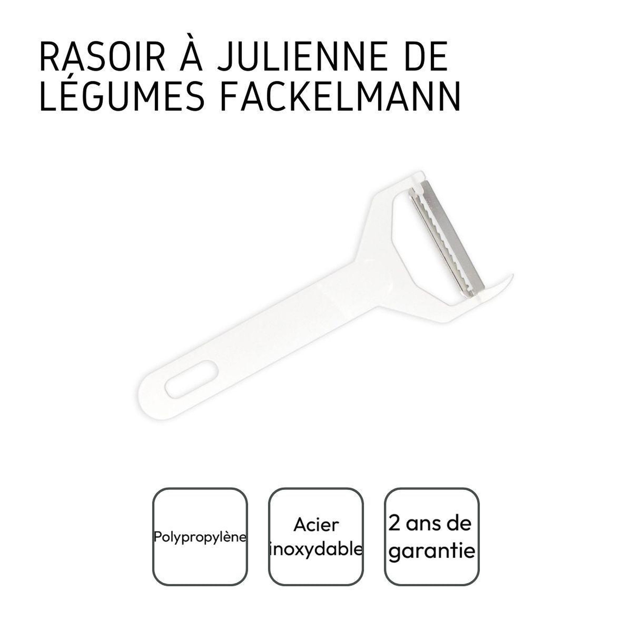 Voir la diapositive 4 : Fackelmann Rasoir pour julienne de légumes 15 cm fackelmann
