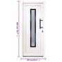 Voir la diapositive 6 : VIDAXL Porte d'entree Blanc 88x200 cm PVC