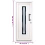 Voir la diapositive 6 : VIDAXL Porte d'entree Blanc 88x200 cm PVC