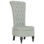 Voir la diapositive 2 : VIDAXL Chaise a dossier haut gris clair velours conception de bouton