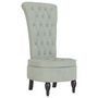 Voir la diapositive 2 : VIDAXL Chaise a dossier haut gris clair velours conception de bouton